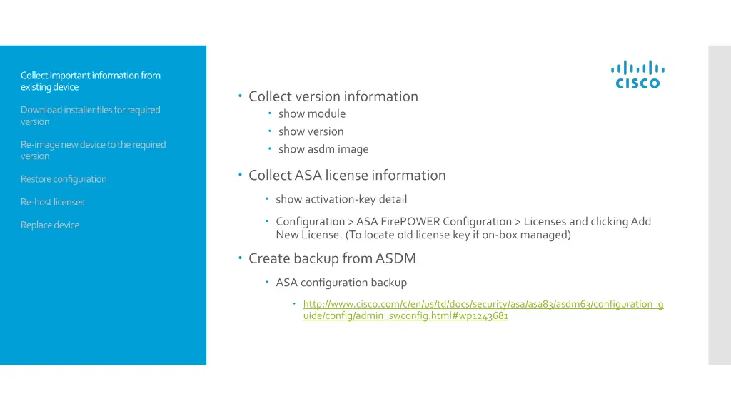 collect important information from existing device