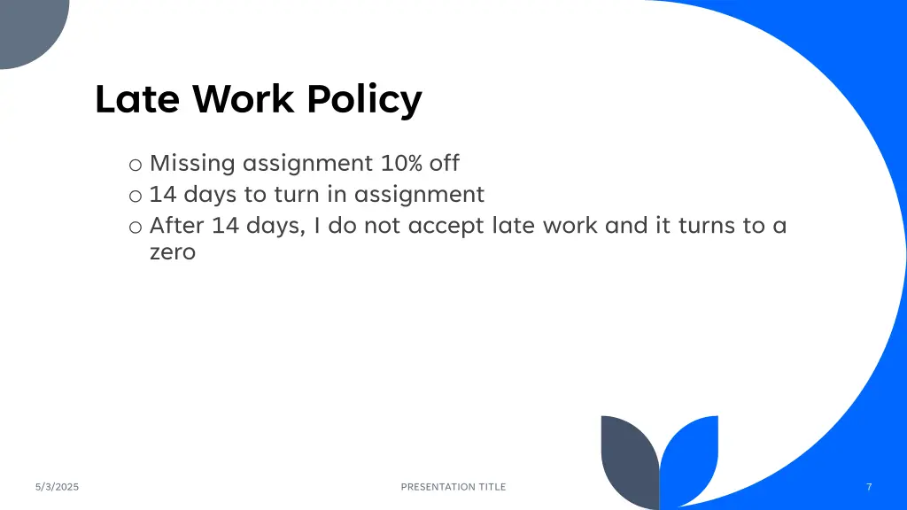 late work policy