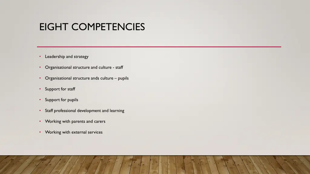 eight competencies