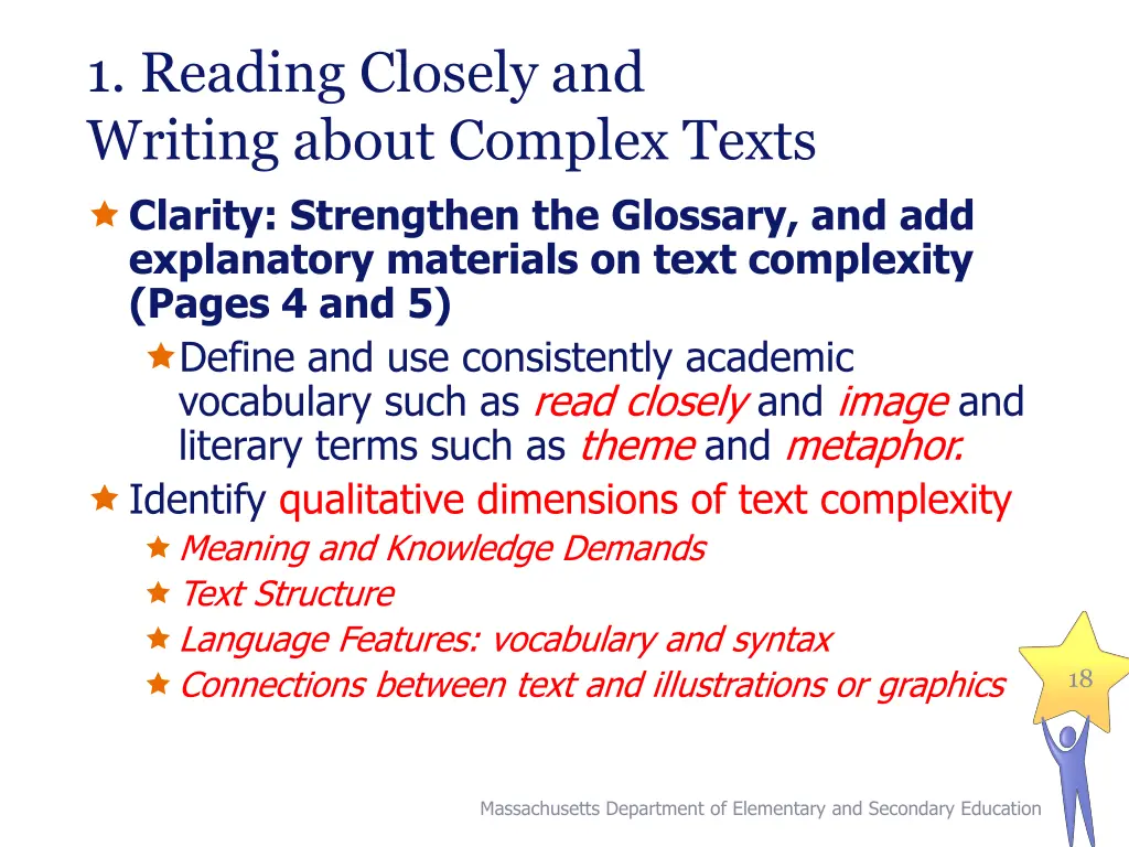 1 reading closely and writing about complex texts 4