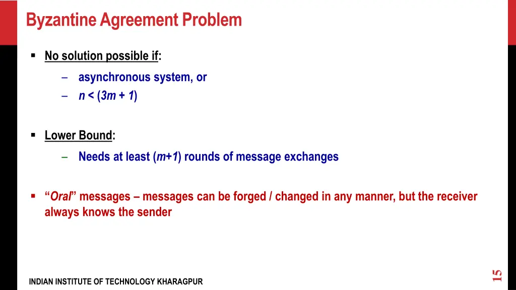 byzantine agreement problem