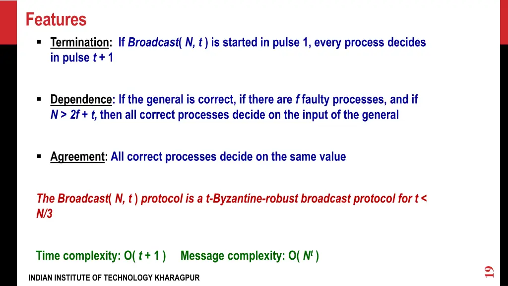 features termination if broadcast n t is started