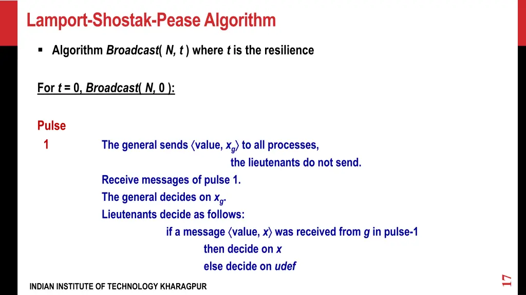 lamport shostak pease algorithm