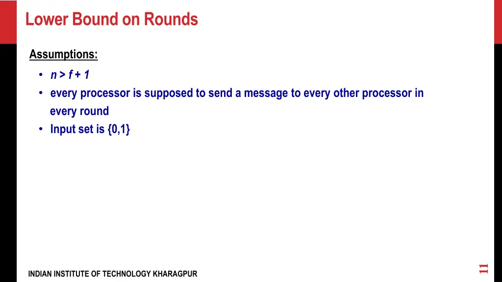 lower bound on rounds
