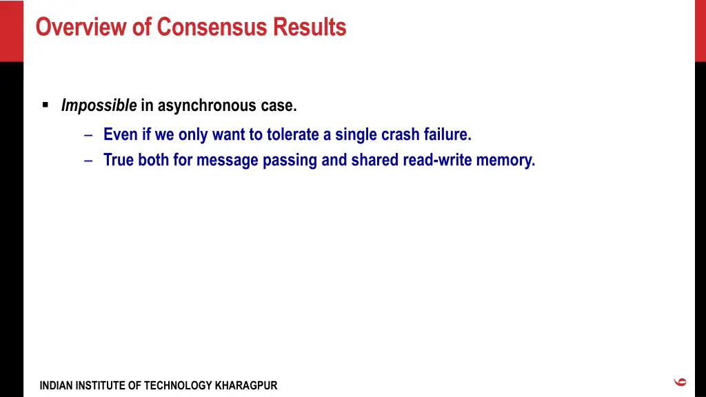 overview of consensus results 1