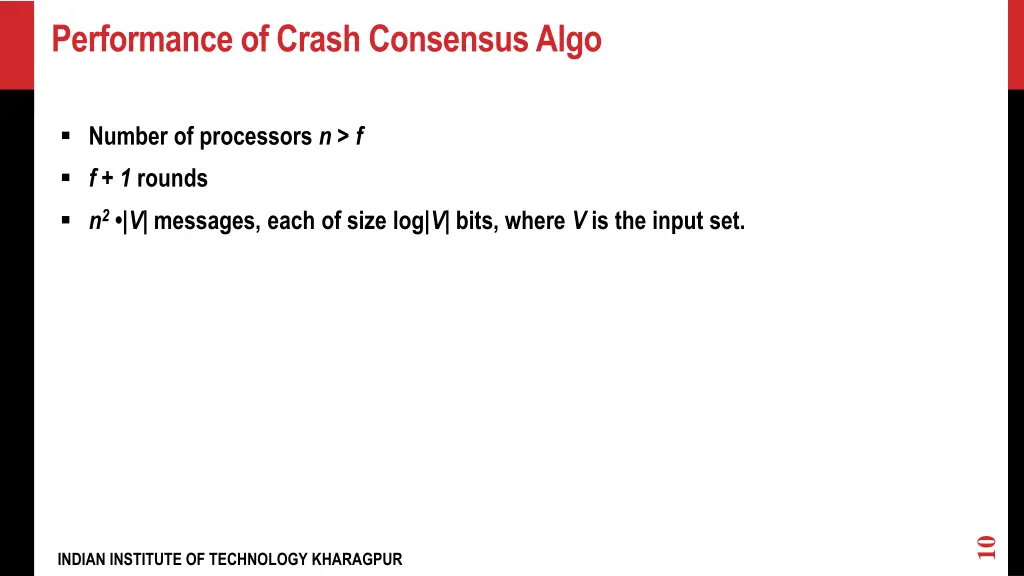 performance of crash consensus algo