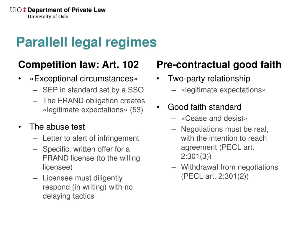parallell legal regimes
