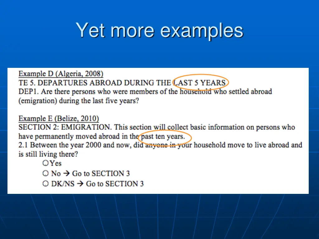 yet more examples