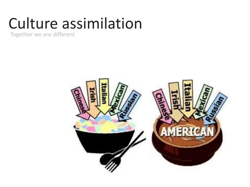 culture assimilation together we are different