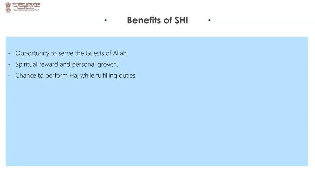benefits of shi
