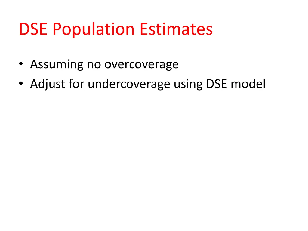 dse population estimates