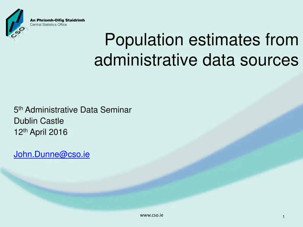 population estimates from administrative data