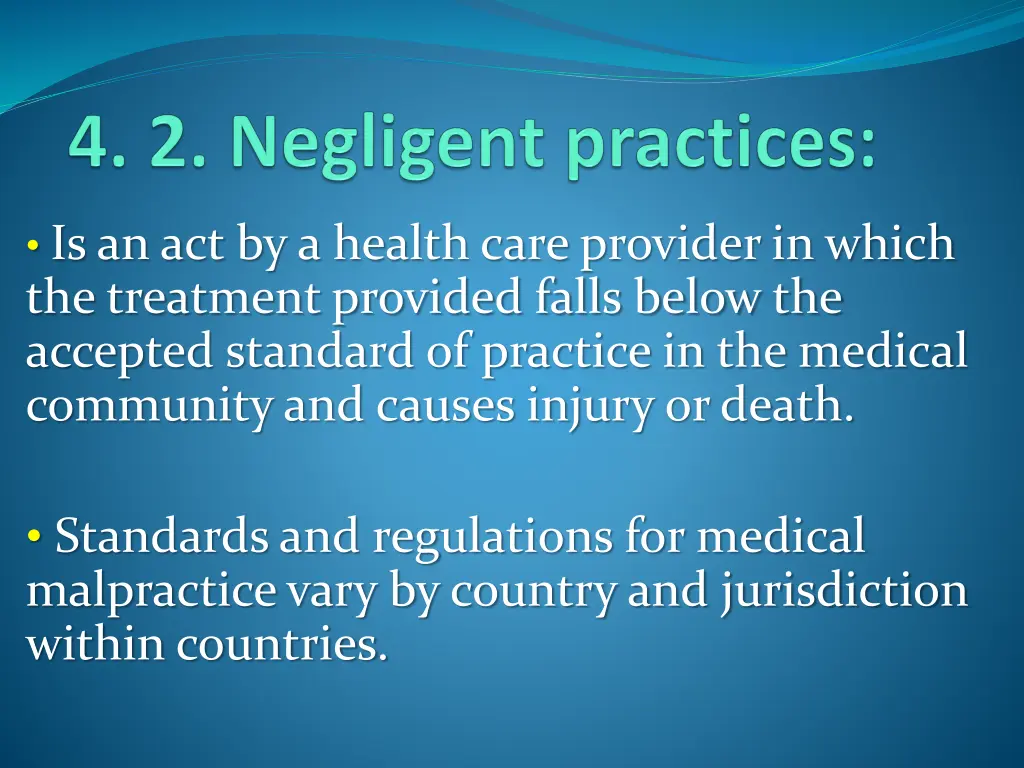 is an act by a health care providerin which
