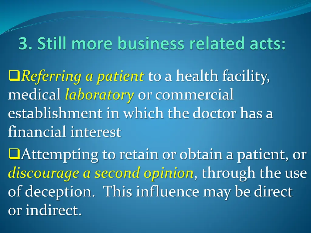 referring a patient to a health facility medical