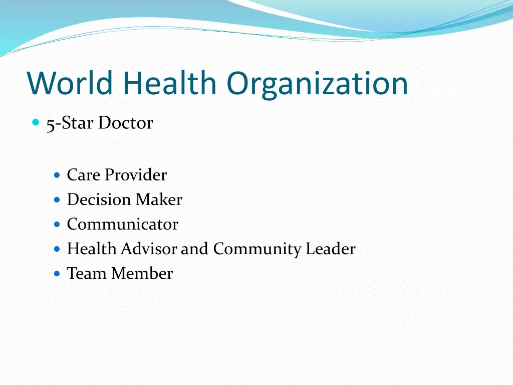 world health organization