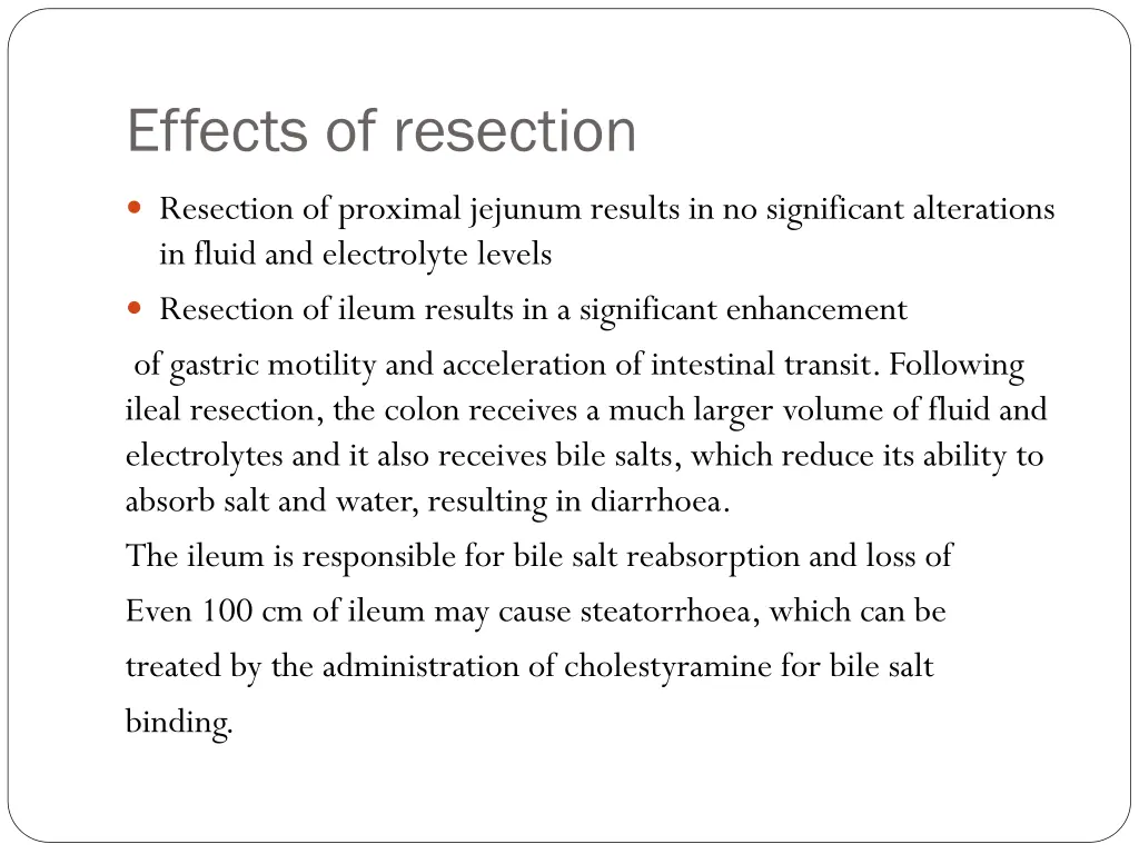 effects of resection
