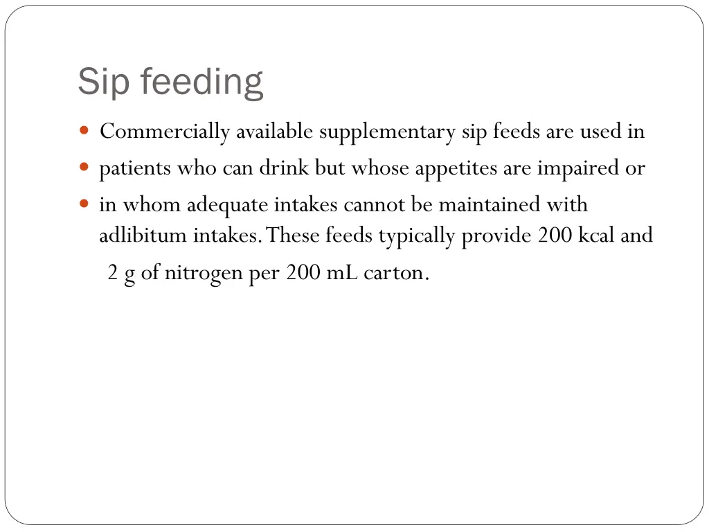 sip feeding