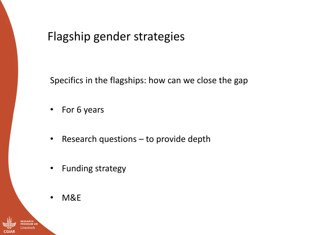 flagship gender strategies