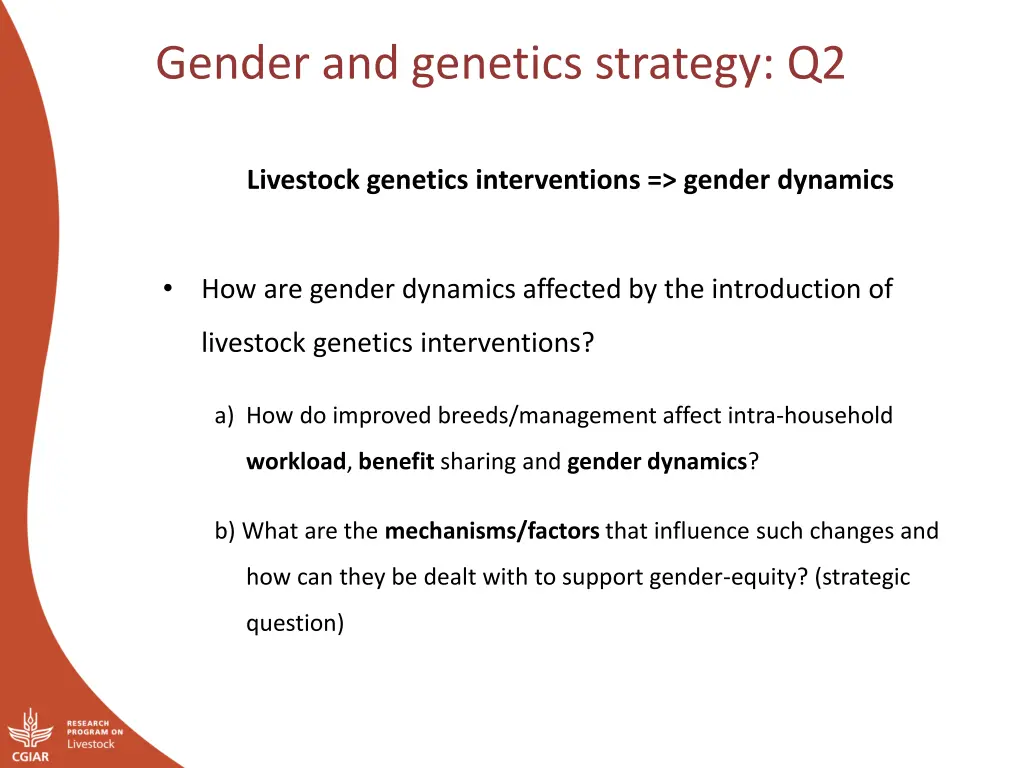 gender and genetics strategy q2