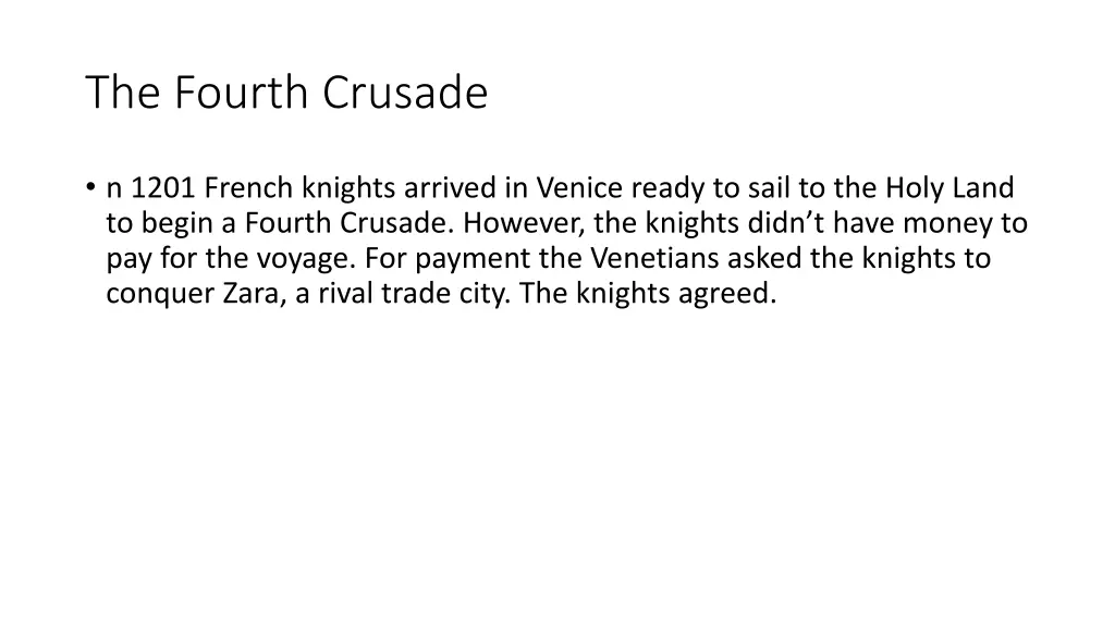 the fourth crusade