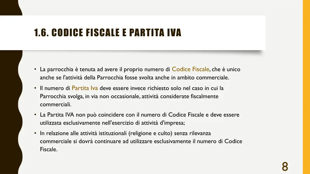 1 6 codice fiscale e partita iva