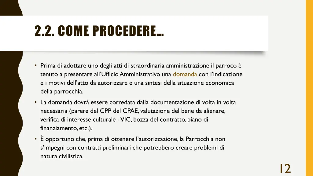 2 2 come procedere