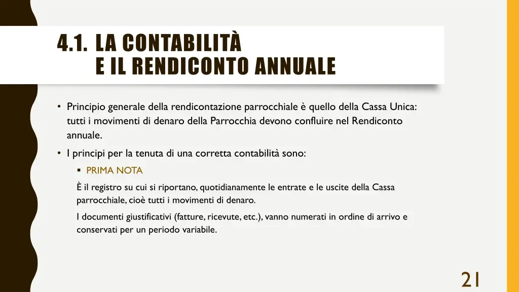 4 1 la contabilit e il rendiconto annuale