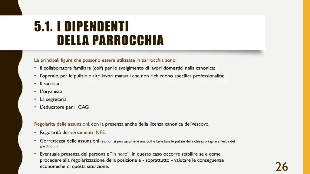 5 1 i dipendenti della parrocchia