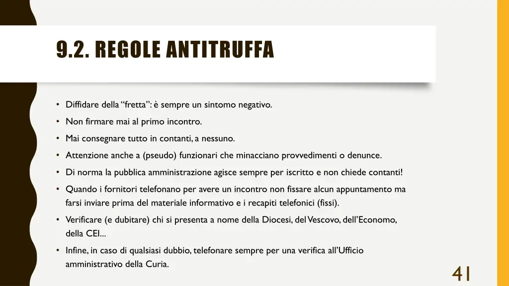 9 2 regole antitruffa