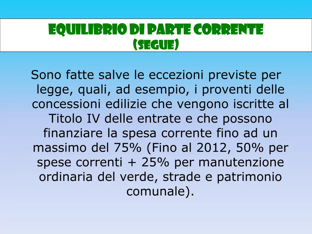 equilibrio di parte corrente equilibrio di parte 1