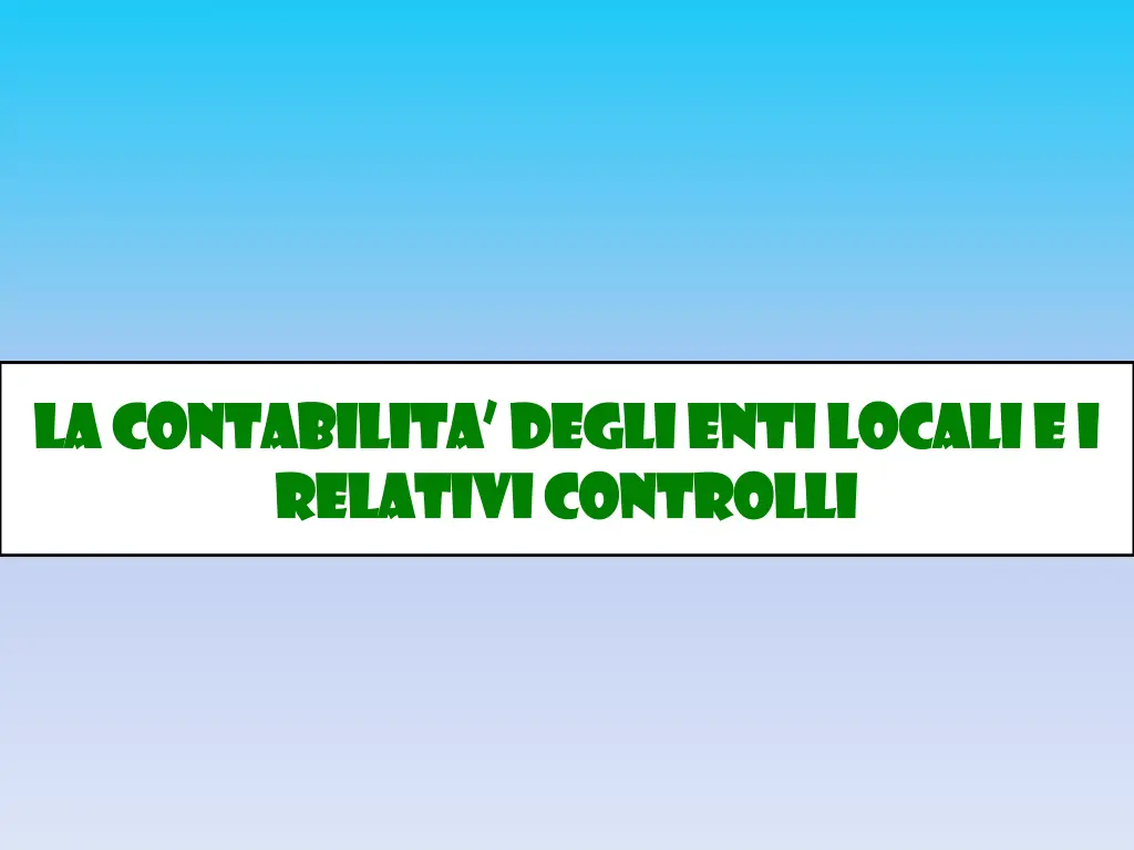 la la contabilita contabilita degli relativi