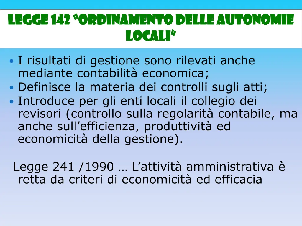 legge 142 ordinamento delle autonomie legge