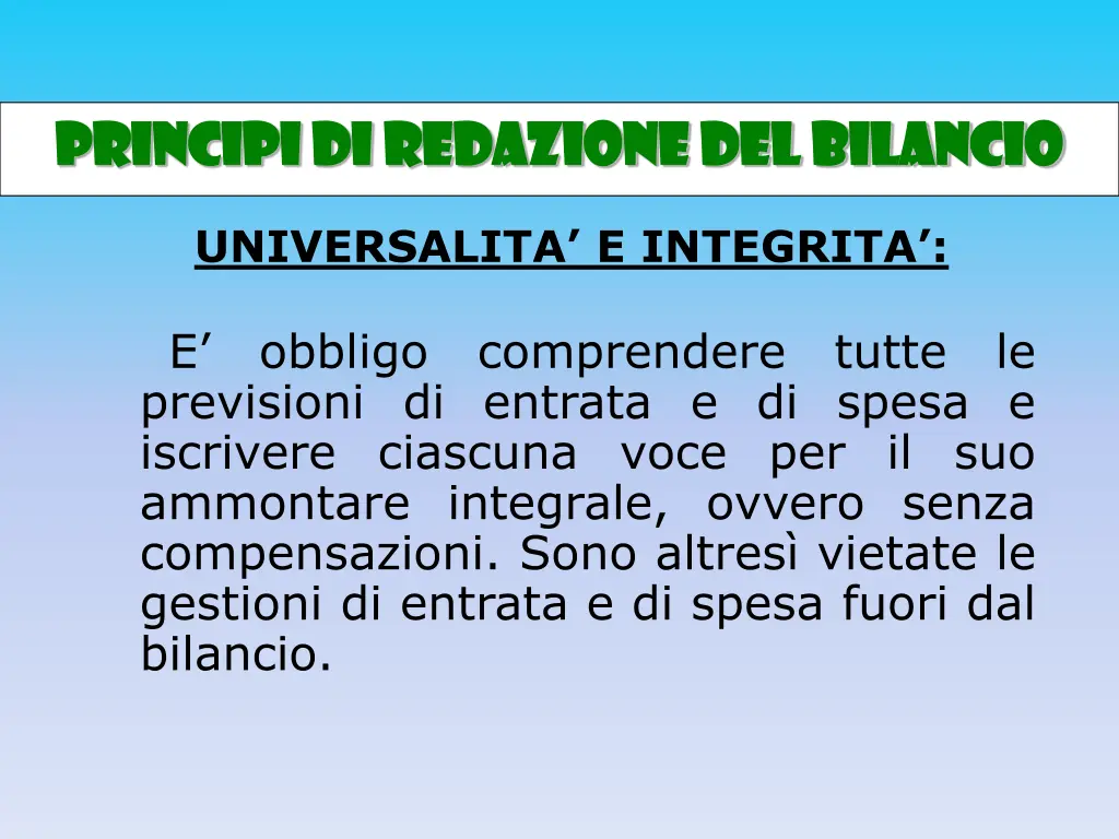 principi di redazione del bilancio principi 2