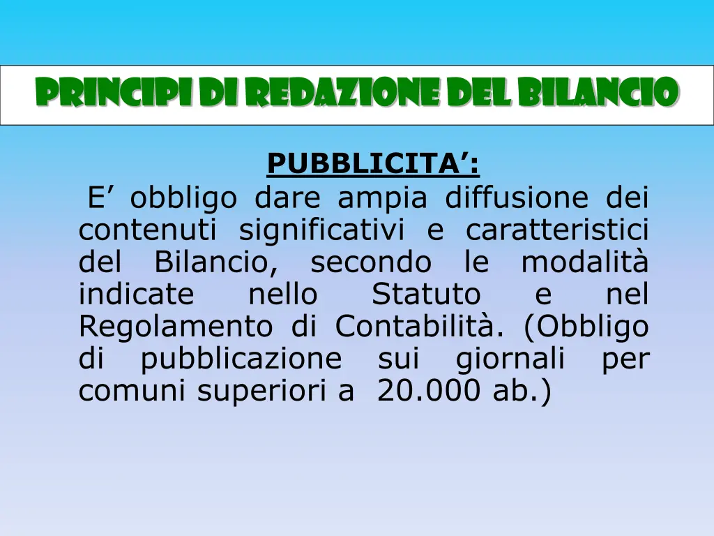 principi di redazione del bilancio principi 4