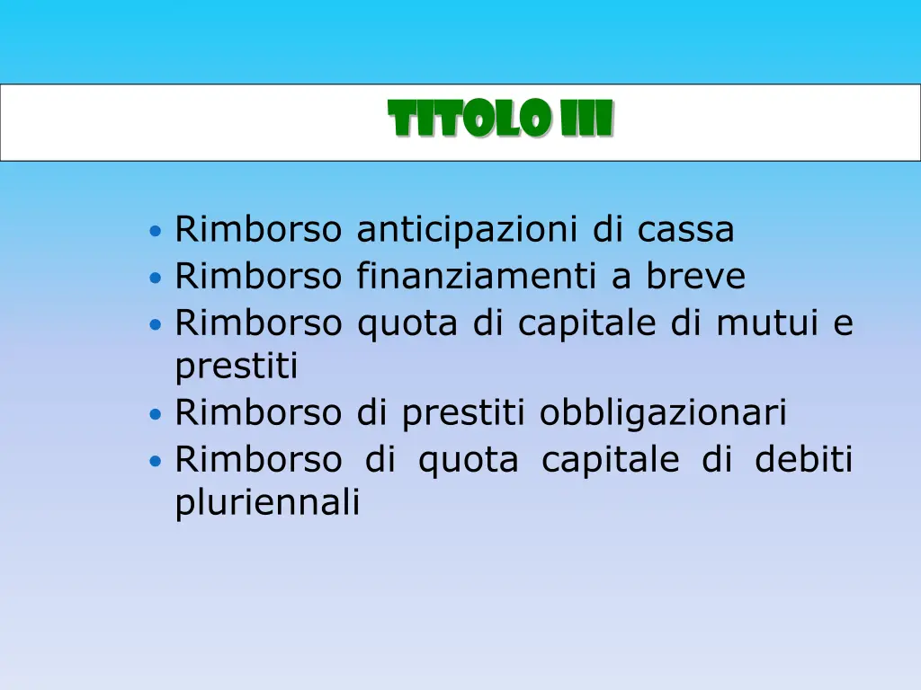 titolo iii titolo iii 1