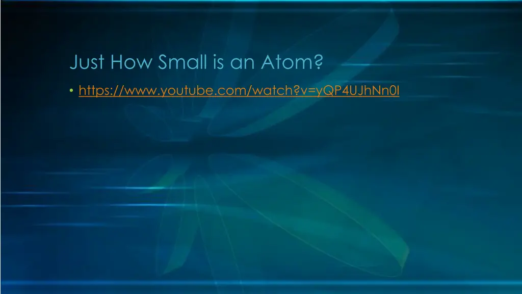 just how small is an atom