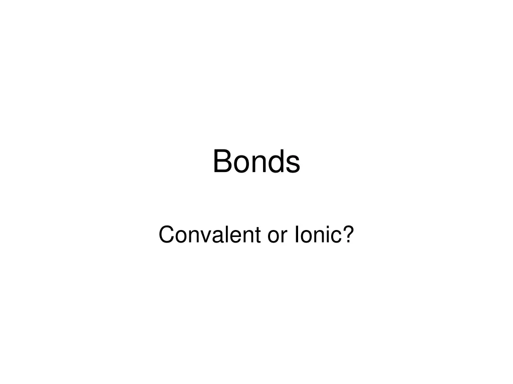 bonds