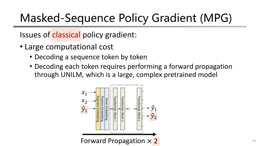 masked sequence policy gradient mpg 1