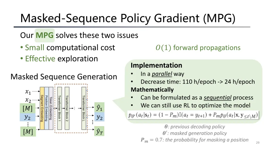 masked sequence policy gradient mpg 10