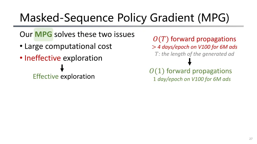 masked sequence policy gradient mpg 8