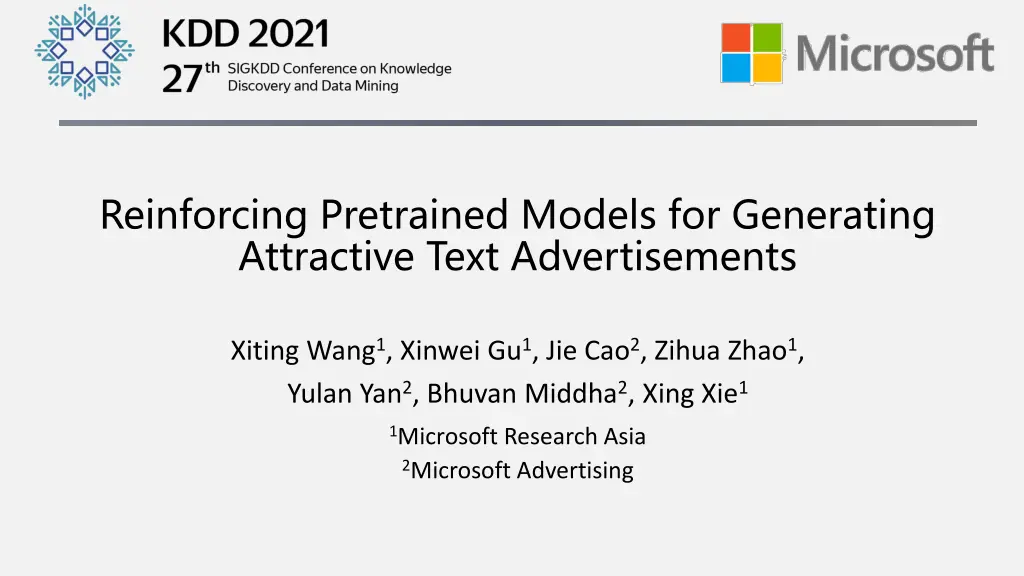 reinforcing pretrained models for generating
