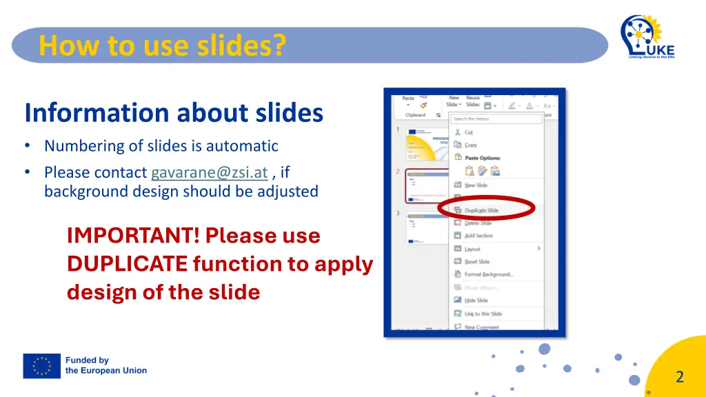 how to use slides