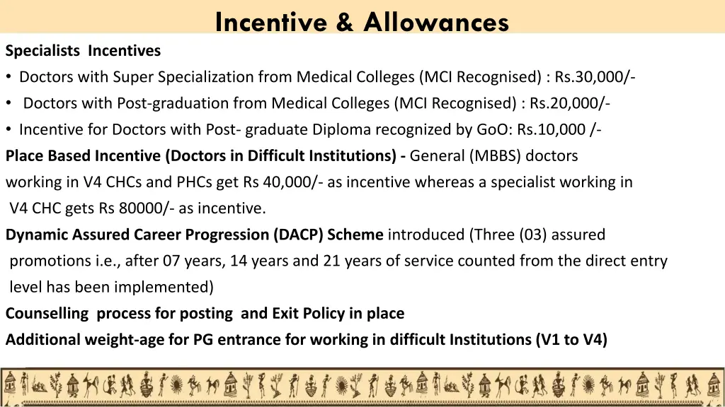incentive allowances
