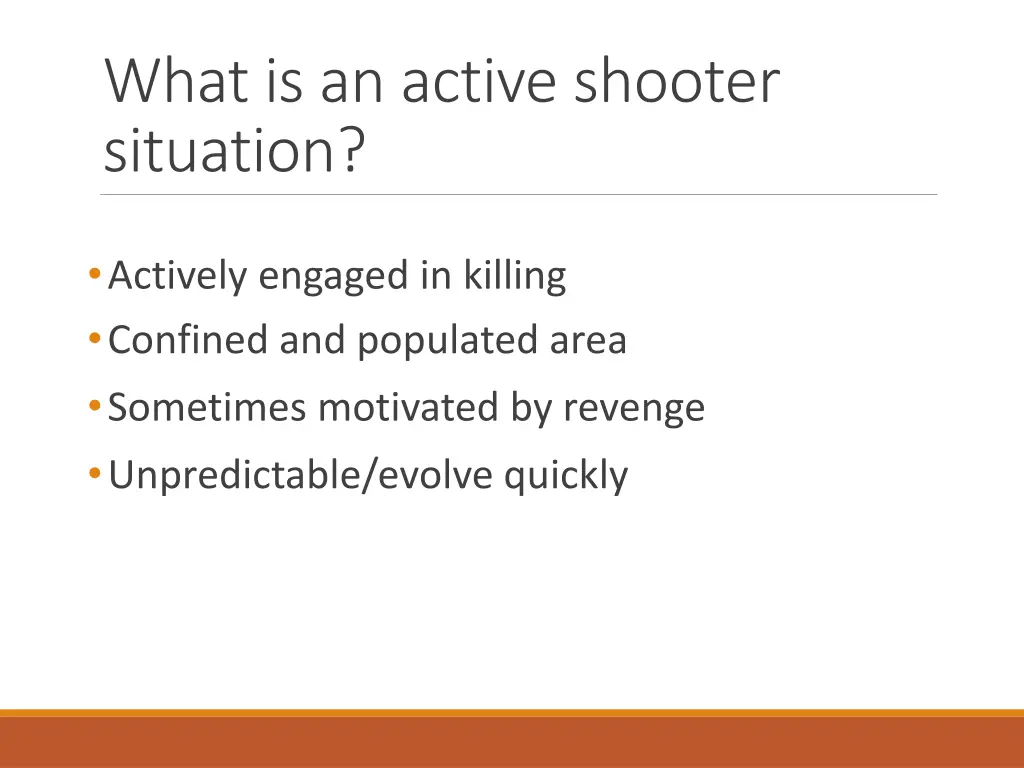 what is an active shooter situation