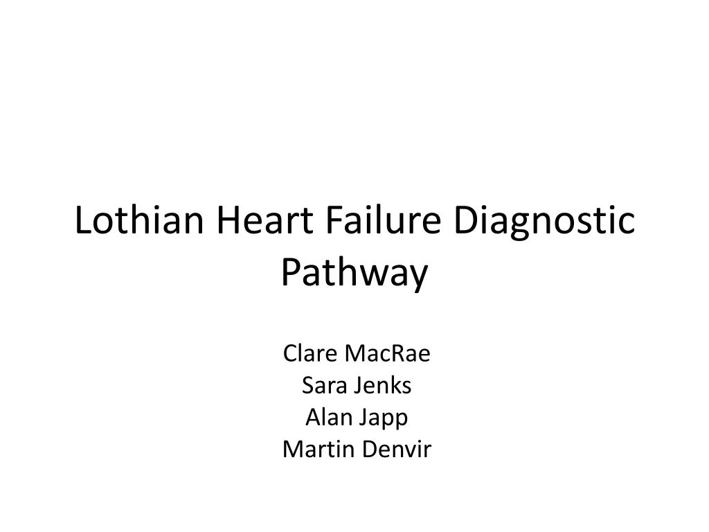 lothian heart failure diagnostic pathway