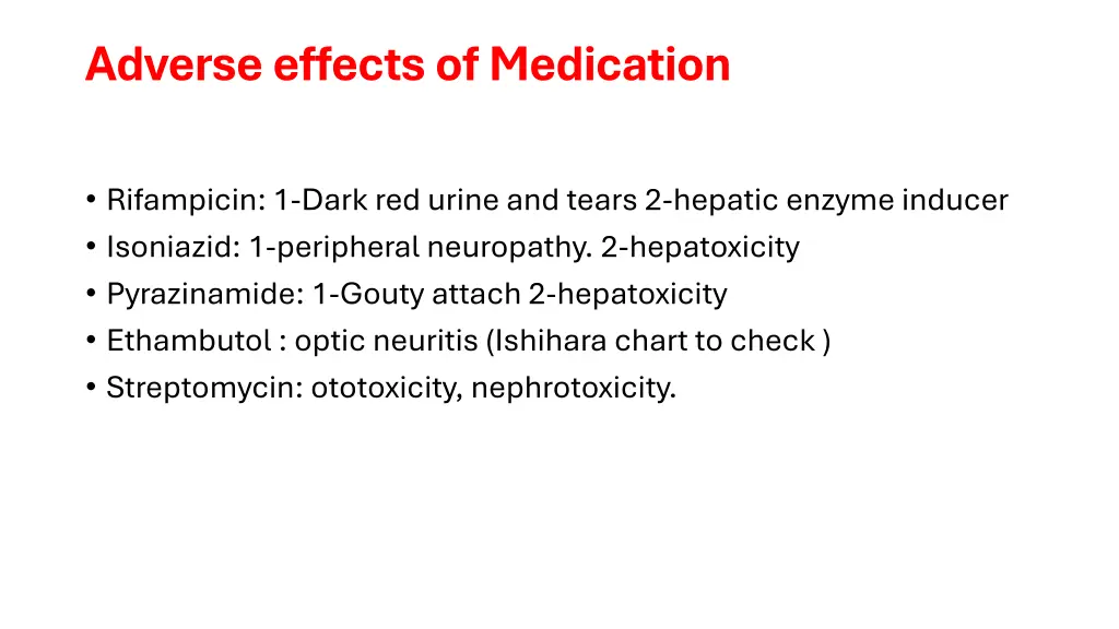 adverse effects of medication