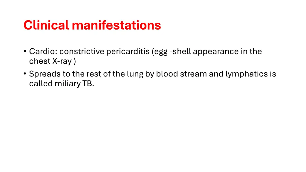 clinical manifestations