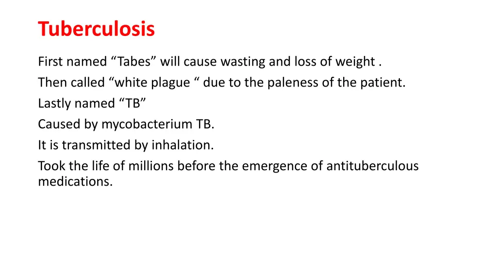 tuberculosis