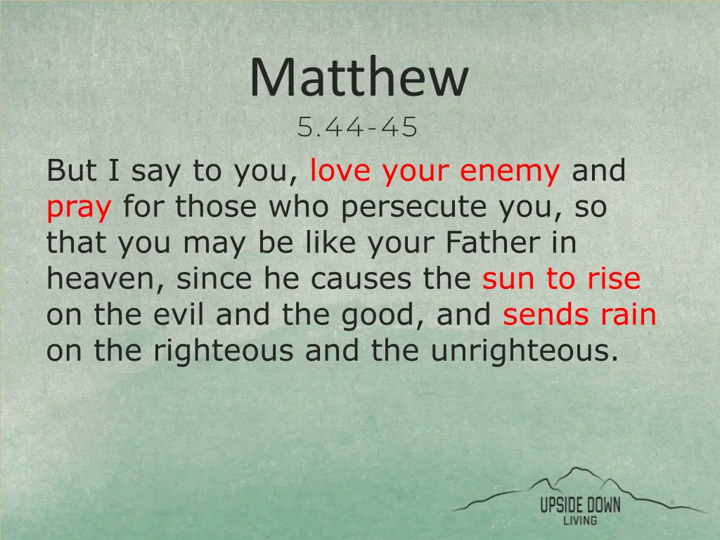 matthew 5 44 45