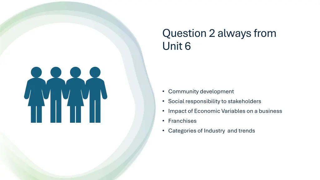 question 2 always from unit 6